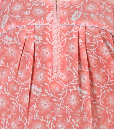 Image of Bejod's Collection Women Pure Cotton Nighty | Full Length Floral Printed Cotton Nighty Maxi | Soft & Breathable Nightwear (L-4XL)