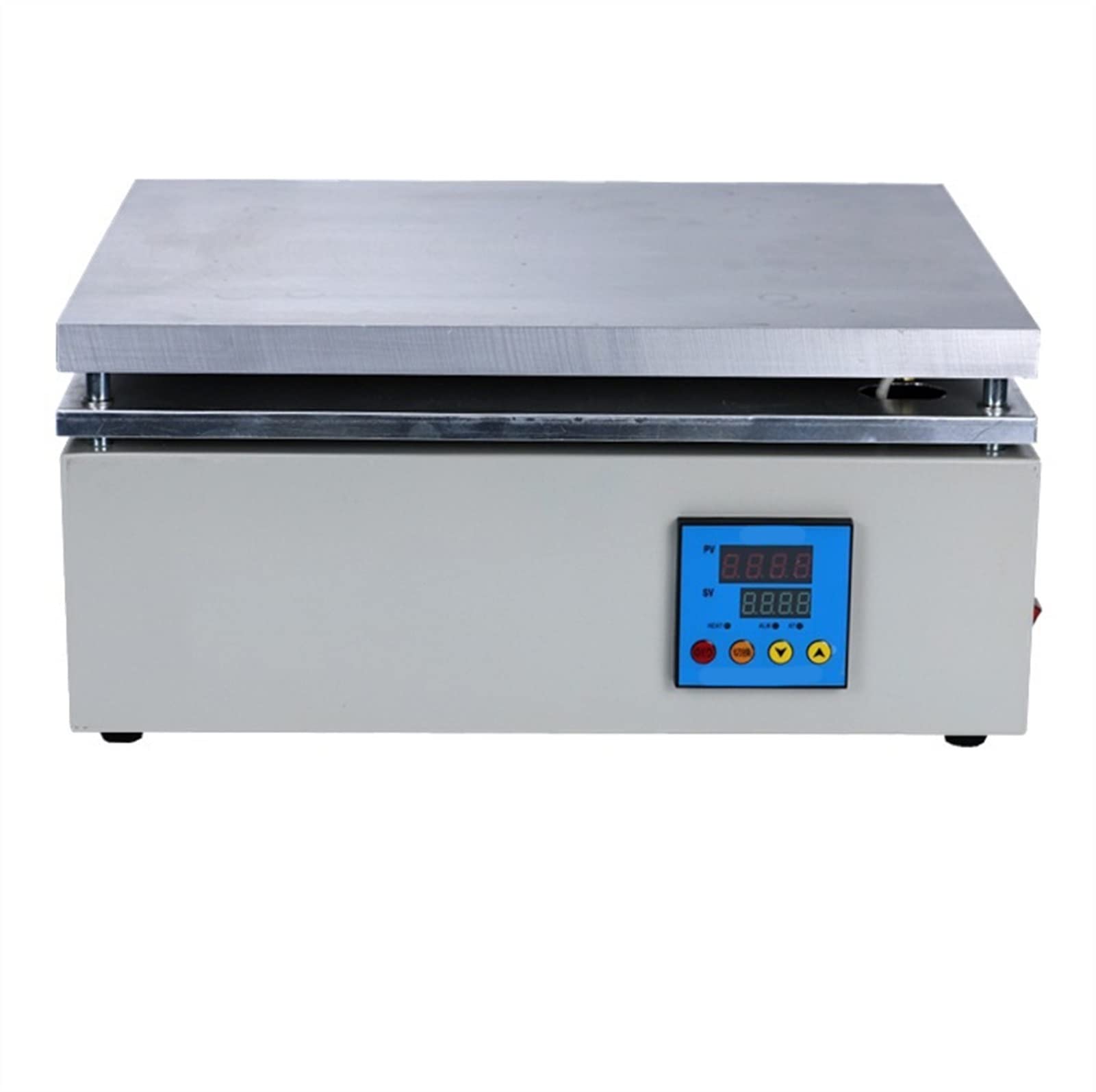Kochplatte, Labor Vorheizplattform Intelligente Digitale Anzeige Temperaturregelung Edelstahl Elektrische Heizplatte Elektrische Heizung Konstant Temperatur Heizungsplatte(200x140mm)