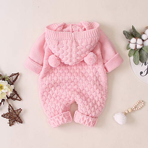 Mubineo Toddler Infant Baby Girl Boy Fall Winter Cable Solid Color Knitted Hood Cardigans Jacket Outwear with Ears4