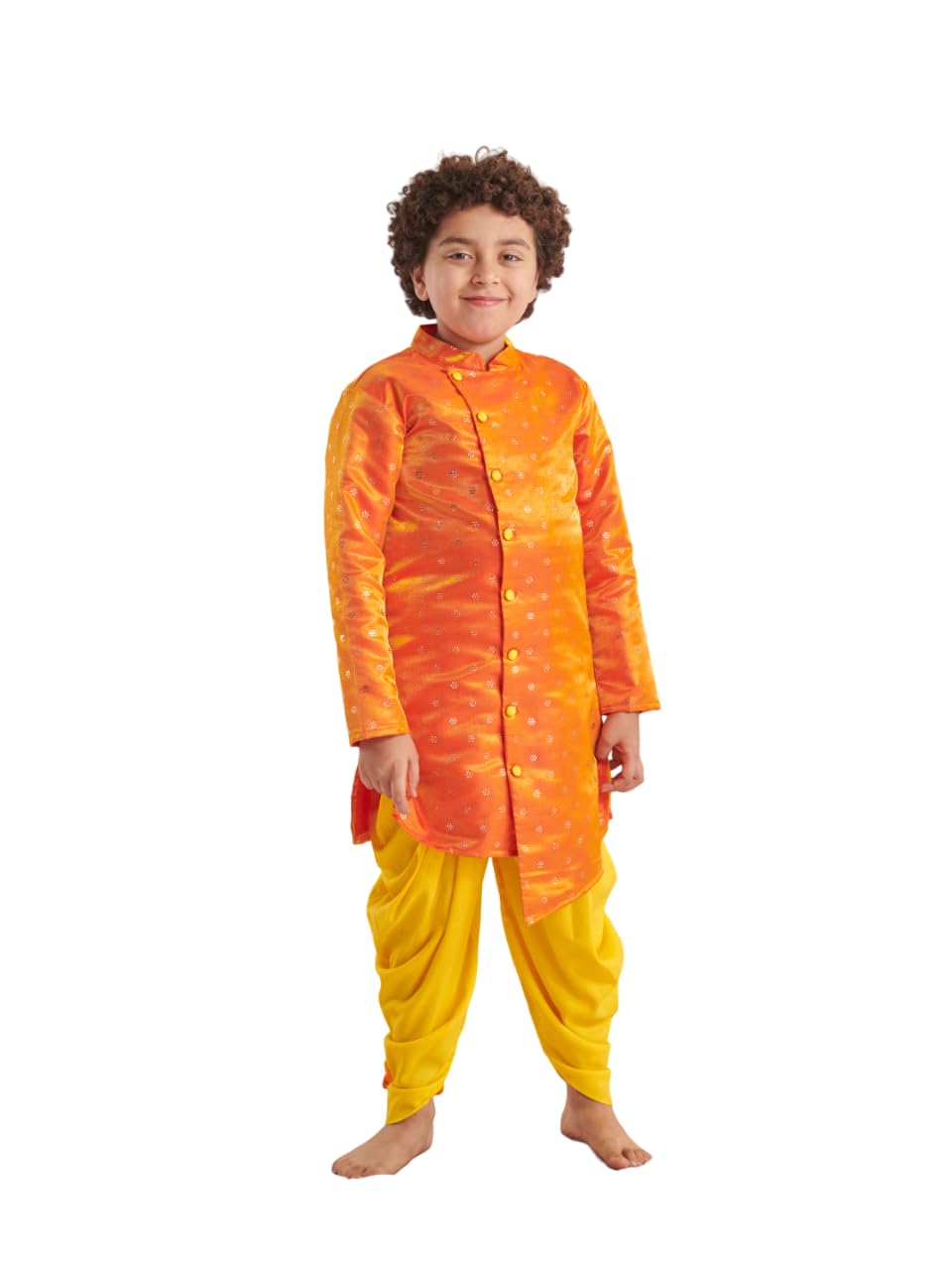 Pspeaches Boys Ethnic Motifs Regular Kurta With Dhoti Pants (7-8Years)