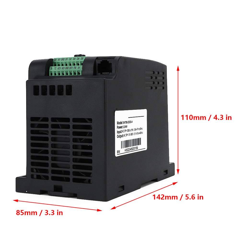 VFD, SKI780, 2,2 KW, 380, automatisierte Industrie Wandler V, 3-Phasen-Eingangsausgang Mini-Universalmotor VFD-Frequenzumrichter, Wechselrichter, Halterungen und Zubehör