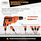 BGTEC Dry Diamond Core Drill Bits Set Hole Saw,10pcs 5 * 2/6 * 3/8 * 2/10/12MM Hex Shank Drill Bits+6mm Triangle Shank Carbide Drill for Granite Marble Porcelain Tile Ceramic - Image 6