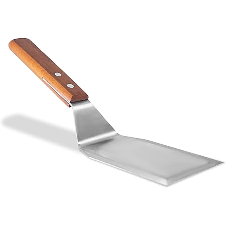 Bellemain Stainless Steel Spatula | Heavy Duty Spatula Turner with Beveled Edges & Hardwood Handle | Large Metal Spatula for Cast Iron Skillet, Flat Top Grill | Griddle Scraper | Hamburger Spatula