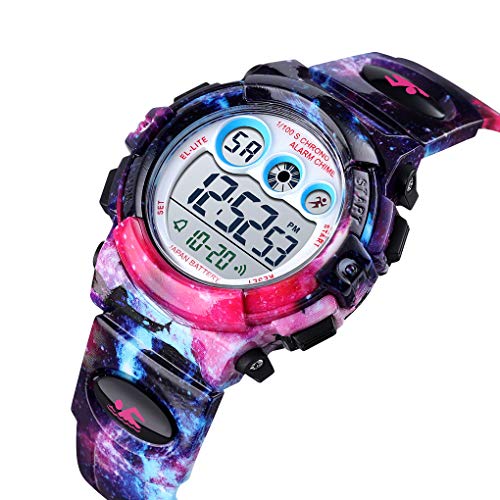 Cke Kids Watch For Boys Girls, Waterproof Sports Digital Watches For Kids With Colorful Led Light - Best Gifts For Children (Universe) #TOP1