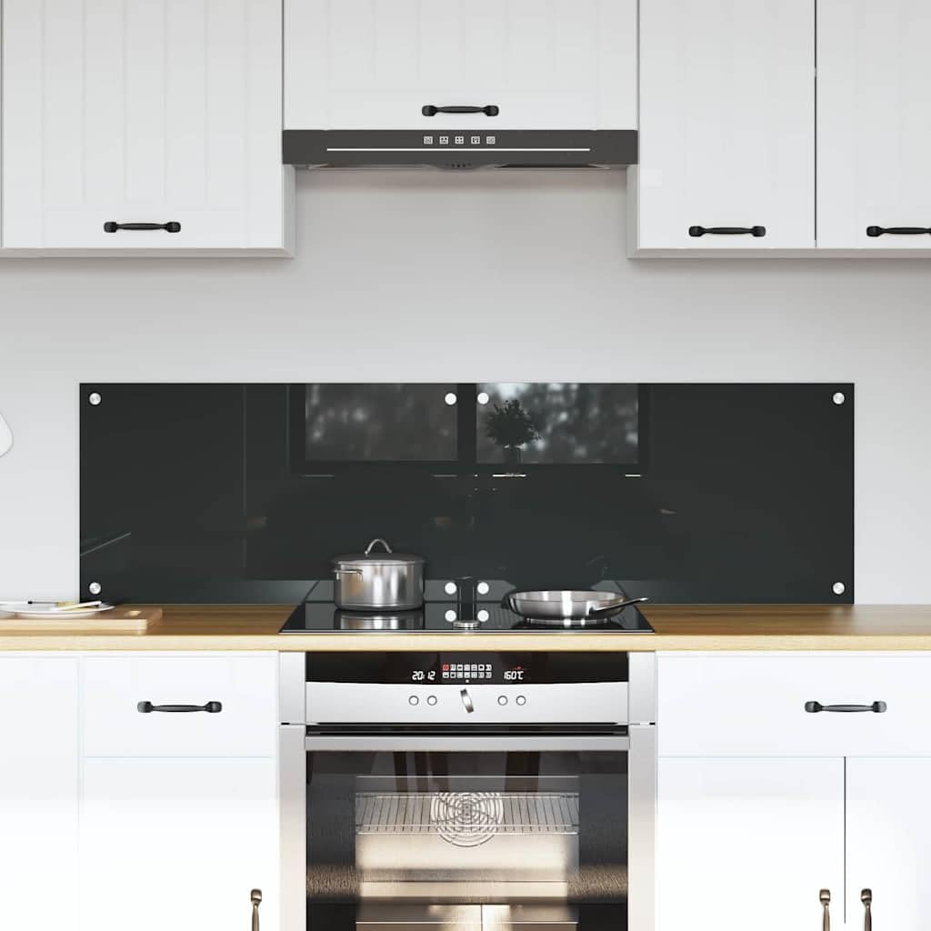 Generisch Küchenrückwand 2 pcs Dunkelgrau 70 x 40 cm Gehärtetes Glas,Heim & Garten,Küche & Esszimmer,Küchenhelfer & -utensilien-3415458