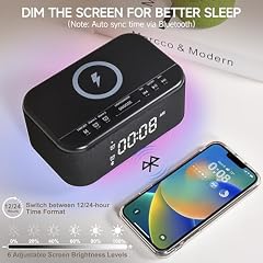 Bluetooth Alarm Clock Speaker with Wireless Charging review image