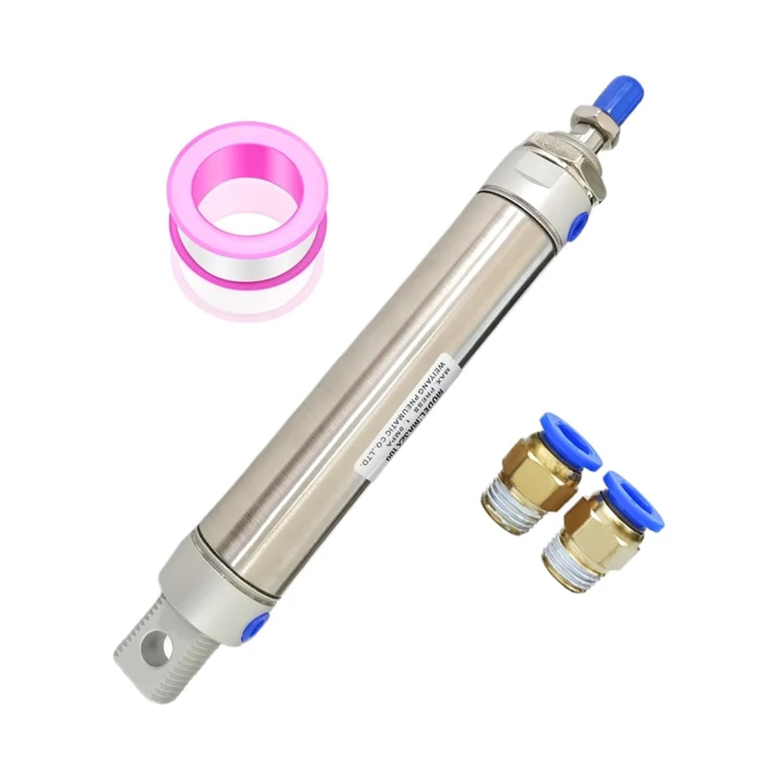 Vérin pneumatique MA16 inox double action pour guidage linéaire