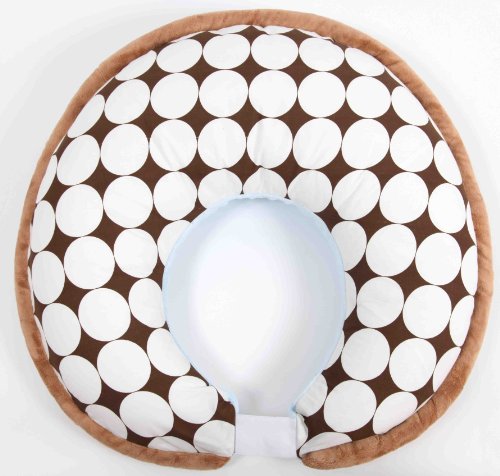 Dots Blue/Chocolate Nursing Pillow Cover Only