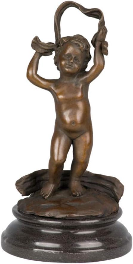 Sculpture Bust Handmade Character Decoration Boy Bronze Art Deco