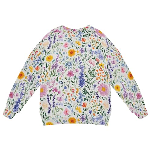 JUNZAN Spring Flowers Dahlia Lavender White Kids Boys Hooded Sweatshirt Long Sleeve Hoodie for Boys Party 4T2