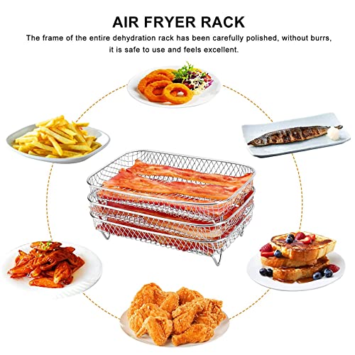 Luejnbogty Air Fritteuse Rack für Ninja Dual XL Luftfritteuse, mehrschichtiges Dehydrator-Toastregal für Ninja Foodi DZ201 DZ40 Luftfritteuse – Bild 4