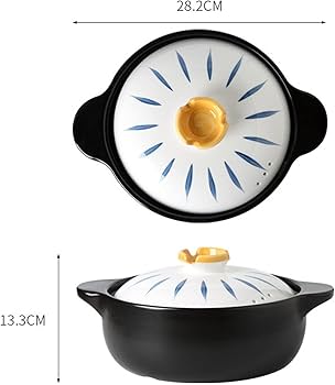 Amazon|蓋付きキャセロールポット、セラミック鍋、蓋付きセラミック Amazon|蓋付きキャセロールポット、セラミック鍋、蓋付きセラミック
