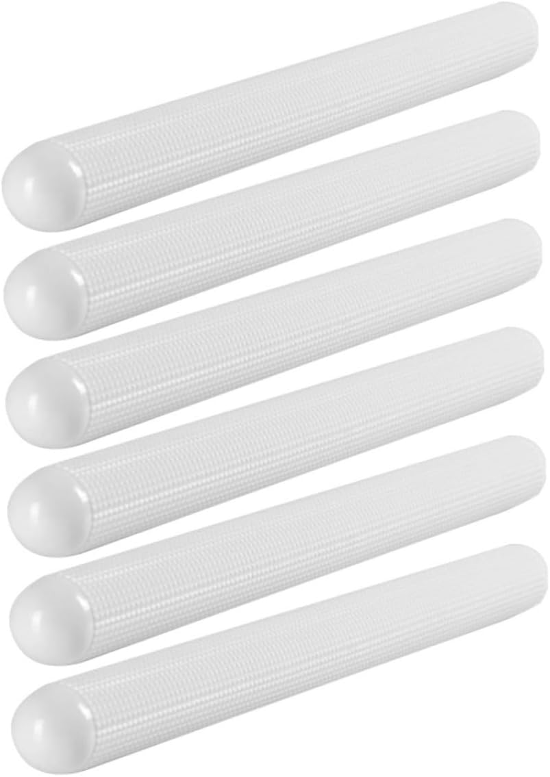 SUPVOX 6pcs Nonstick Plastic Rolling Pin Set with Air Vent for Bread, Pizza, Pasta, and Dumpling Dough – Lightweight Fondant and Pastry Roller for Home Baking