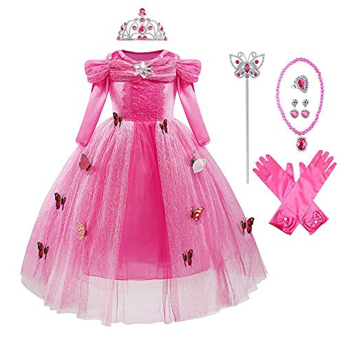 MYRISAM Disfarce cinderela menina princesa manga comprida cinderela vestido fato de carnaval Halloween Natal festa aniversário aniversário cosplay borboleta costume com acessórios 2-3 anos