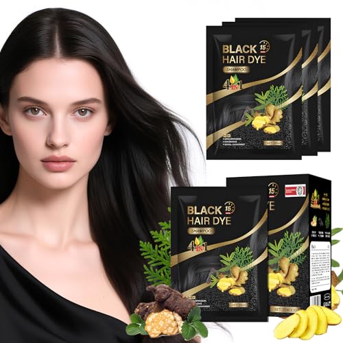 YUOLITA 10PCS 4 In 1 Shampoo Istantaneo per Capelli Neri,