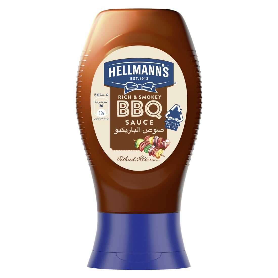 BBQ Sauce, Rich & Smokey, For Steaks, Ribs & French Fries, 100% Recycled Plastic Bottle, 285g