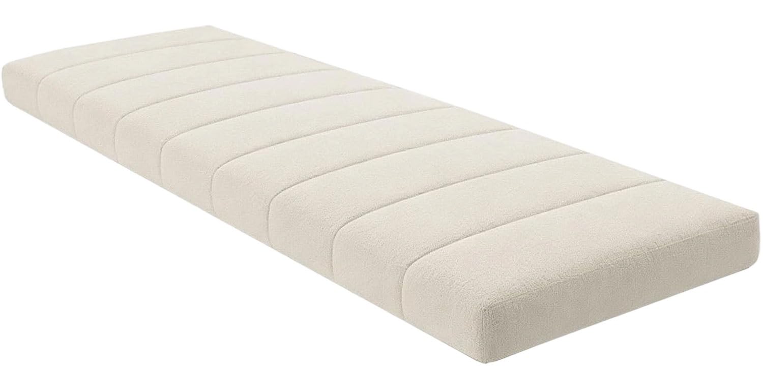 SDNAM Indoor/Outdoor Bench Cushion – 4.5 cm / 1.8 in thick – Non-Slip Seat Pad for Bay Windows, Garden Patio, Long Chairs, Swings & Porch Furniture(4@,40x40cm/16x16in)