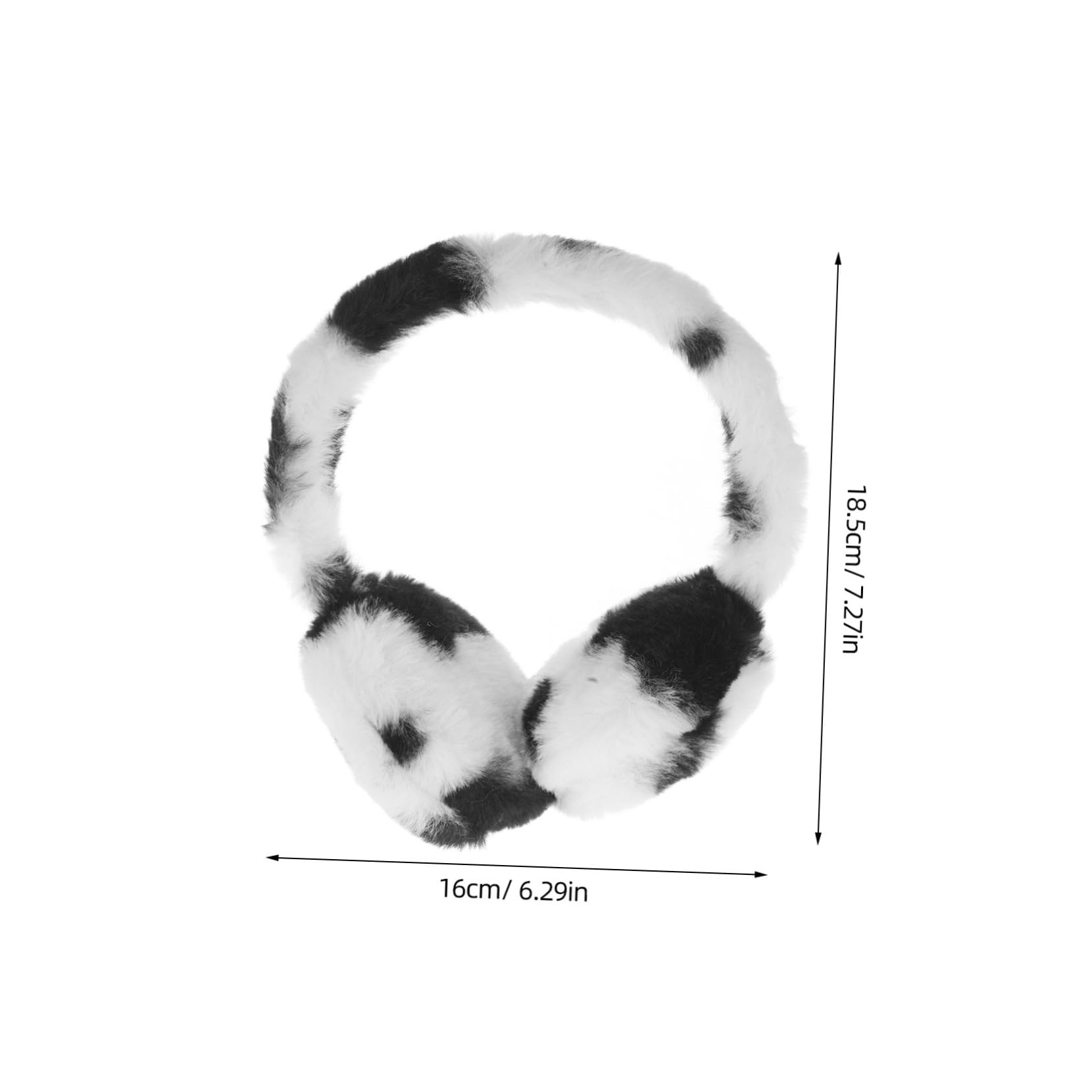 OATIPHO Cute Print Fluffy Winter Ear Muffs for Women Lightweight Plush Ear Protectors Soft and Comfortable Cold Weather Covers Warmth and Frostbite Protection for Winter Activities