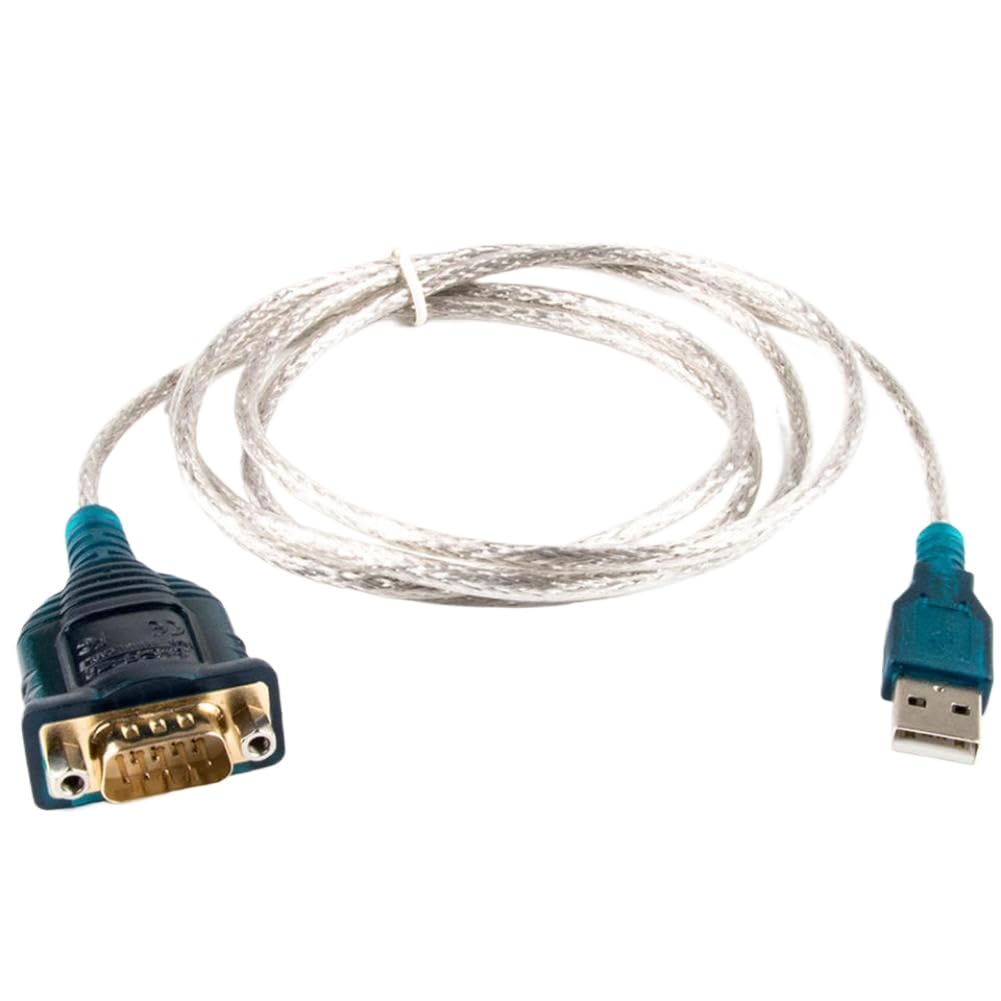 Adaptador de Serie USB a DB9 RS232, 9 Pines Macho a Puerto COM, Chip FTDI, convertidor de Ordenador y PC, Compatible con Win10, Win8, Win7 Vista