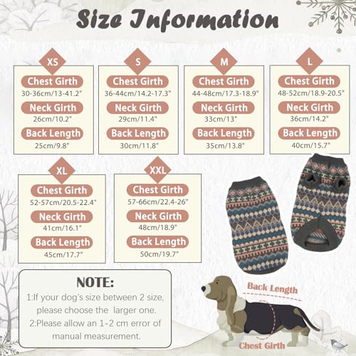 Hjumarayan Hundepullover - Boho Hundepullover Mittelgroße Hunde Weihnachtspullover, Schöne Hunde Pullover mit Geschirr Öffnung Dicken Hundepulli Französische Bulldogge Labrador Pullis (Grau L)