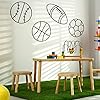 4 Packs Sports Room Wall Decor for Boys Metal Modern Soccer Football Wall Art Decor Black Basketball Baseball Hanging Room Decorations for Kids Boy Sports Playroom Bedroom Nursery #4