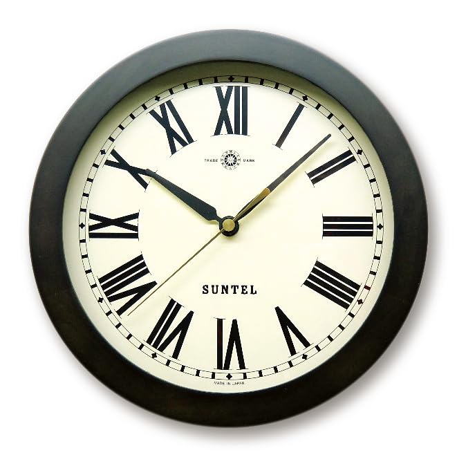 さんてる スタンダード掛け時計（ローマ文字）ダークブラウン QL727R-DBK Amazon.co.jp: さんてる 日本製 天然木スタンダード掛け時計（ローマ