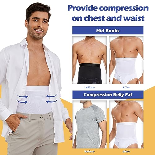 MISS MOLY Men Tummy Control Shorts High Waist Underwear Slimming Body Shaper Stomach Shapewear Belly Girdle Briefs Boxer3