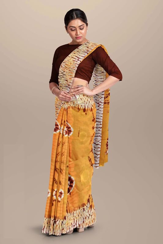Image of SURAJ INTERNATIONAL Printed Cotton Saree For Women With Blouse Piece | Ideal For Everyday And Office Wear