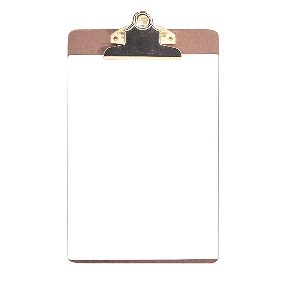 Zwischenablage für Bürobedarf 3 Hartfaserplatten-Zwischenablagen for Unterricht und Büro, Low Profile Clip, 3 Zwischenablagen Haltbarer Clip mit niedrigem Profil (Color : Silver, Größe : A4)