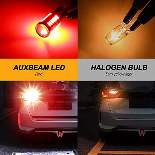 Auxbeam 1156 LED Brake Bulbs, Super Bright Red P21W BA15S LED Bulbs for Brake/Tail Light, 12V-3030 SMD Chipsets Bulb with Projector, Pack of 2 - Image 4