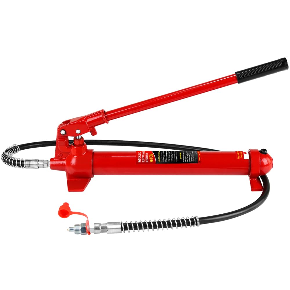 Porta Power Kit de 20 toneladas, gato hidráulico portátil con manguera de aceite, kit de reparación de marco de carrocería de automóvil con estuche de almacenamiento para reparación de automóviles