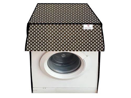 Image of Front Load Fully Automatic Washing Machine Cover for 6.5kg to 8kg | Waterproof & Dustproof Polyester Cover with Zip Closure | Suitable with Samsung, IFB, LG, Bosch & More (61 x 61 x 87 cm)