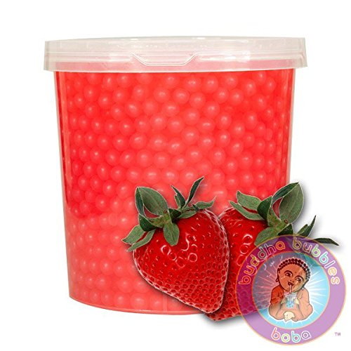 Popping Strawberry Boba 42 Ounces / 12+ Drinks Buddha Bubbles Boba