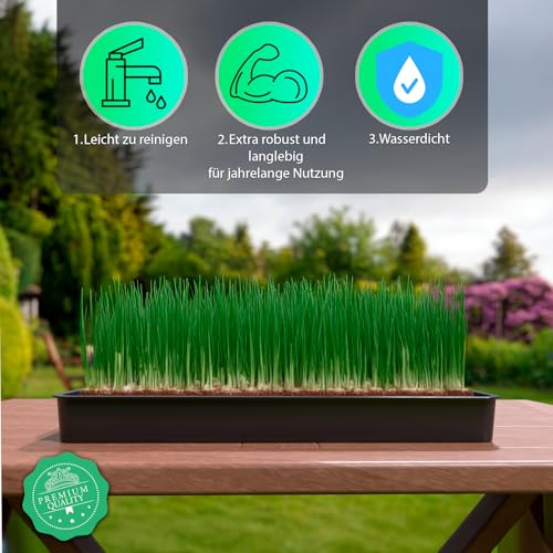 BigDean 2 Stück Allzweckwanne 60x60x7cm ideal als Grillrost Wanne, Kotwanne oder Mörtelwanne – hochwertige Kunststoff Wanne
