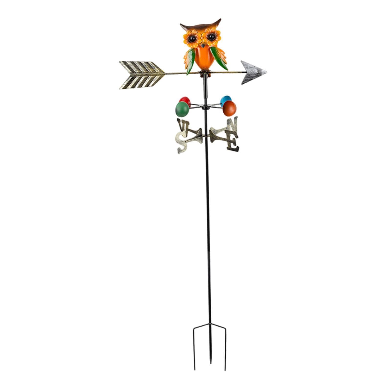 TAXXII Weather Vane Owl Weathervane Metal Wind Direction Indicator for Farmhouse Courtyard Yard