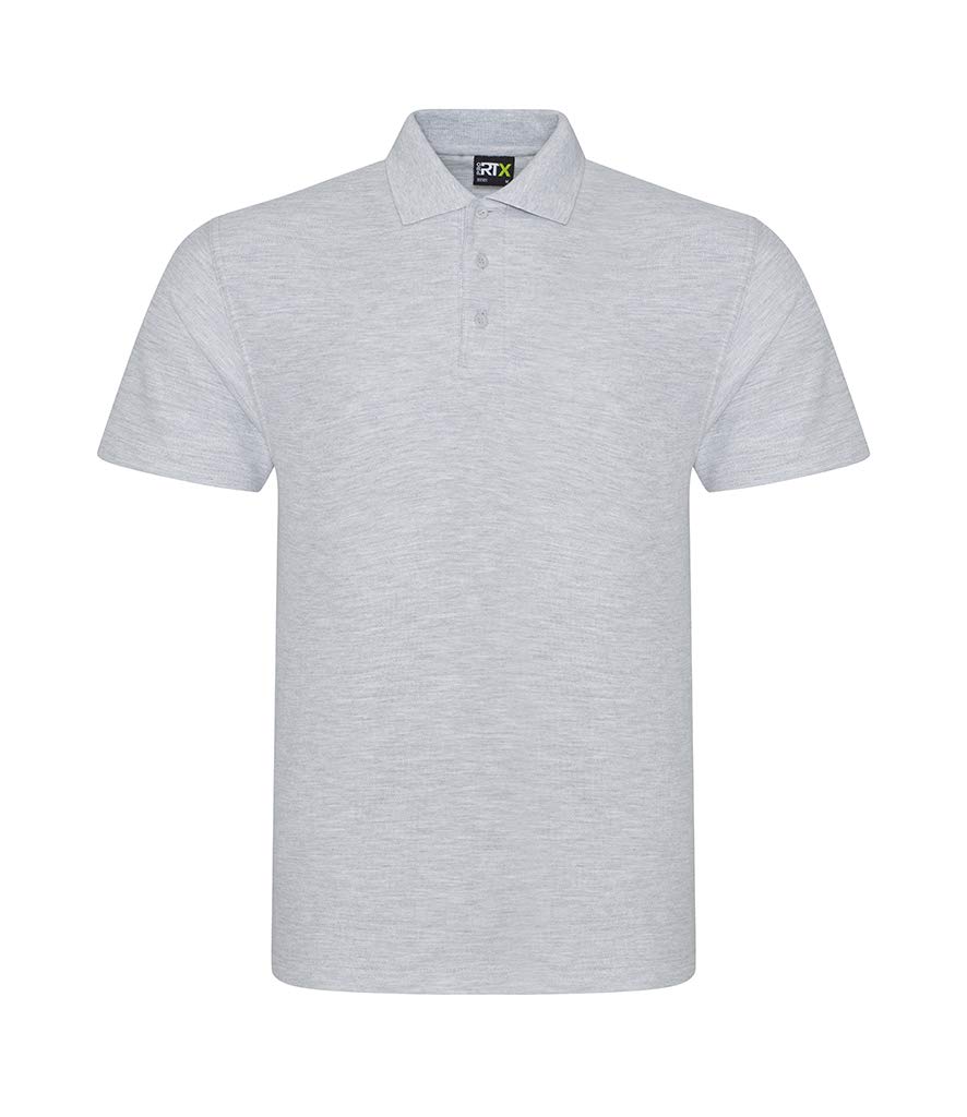 Mens Classic Polo Shirt Short Sleeve Plain Tee Top Casual Work Sports Tough for Gardening and Building Workwear Great Christmas Birthday Gift for Any Builder, Electrician (Heather Grey, 3XL)
