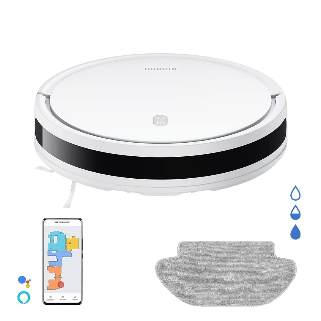 XIAOMI Robot Vacuum E12 - Robot Aspirador y fregasuelos con planificación Inteligente de rutas, succión de 4000 Pa, Tres Niveles de fregado, Blanco