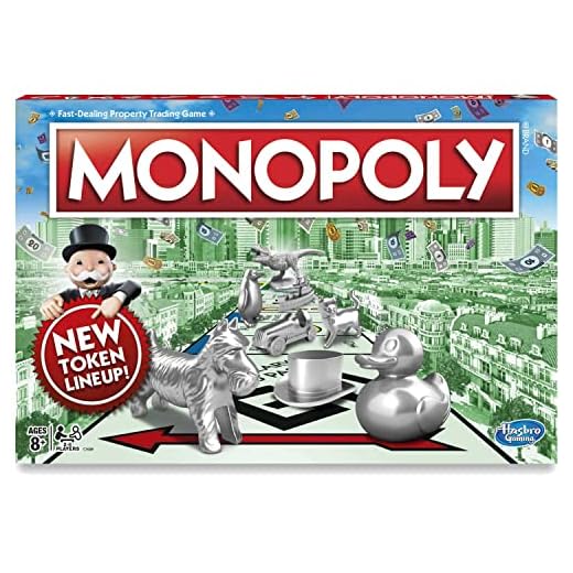 Classic Monopoly Now with Cat, Duck,& Dinosaur