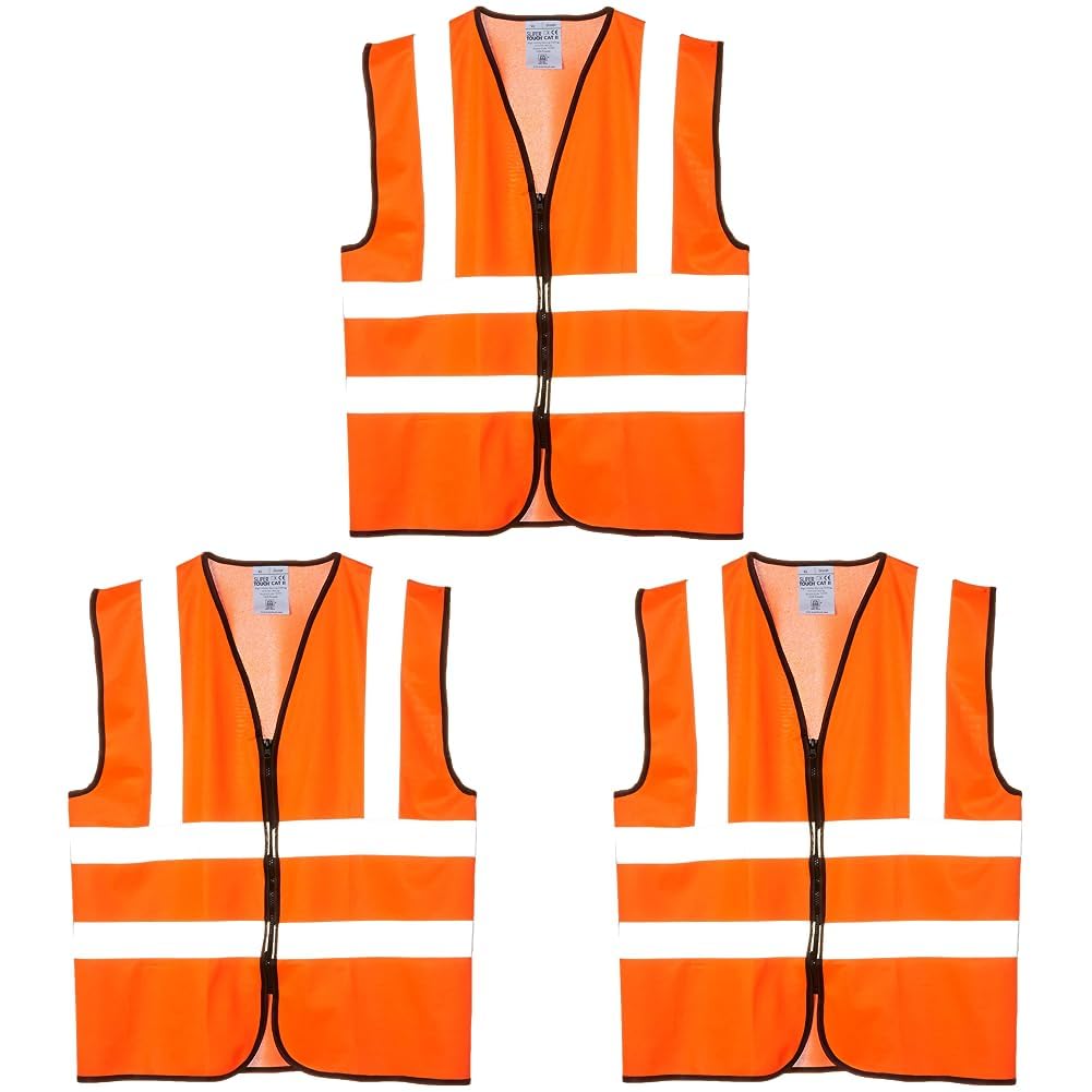 SupertouchSupertouch 32384 Zipped Hi Vis Vest, X-Large, Orange