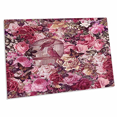 3dRose Pad de Escritorio con Diseño Floral Rosa miniatura 1