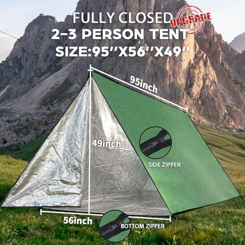 LYN Carpa de Supervivencia Emergencia Reutilizable Extra Grande miniatura 3