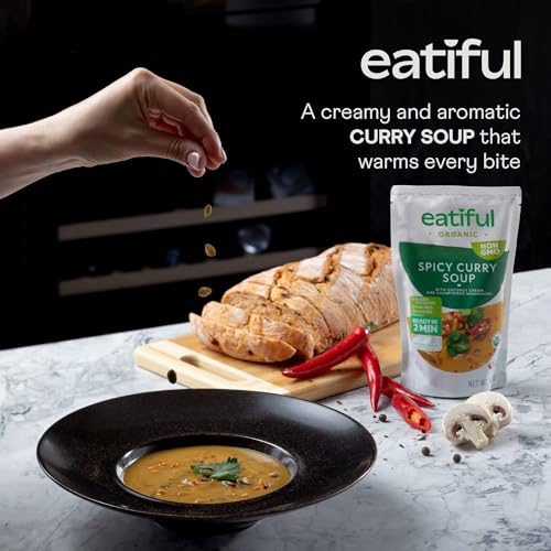 Image of EATIFUL Curry Soup, Made With Organic Vegetables, Thai Ready To Eat Vegan Curry Soup, No Added Preservatives, Gluten Free, NON GMO, 14.1 Ounce (Pack of 1)