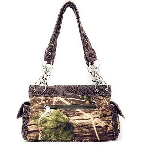 Premium Rhinestone Western Camouflage Cross Womens Shoulder Handbag Purse/Matching Wallet in 7 Colors4