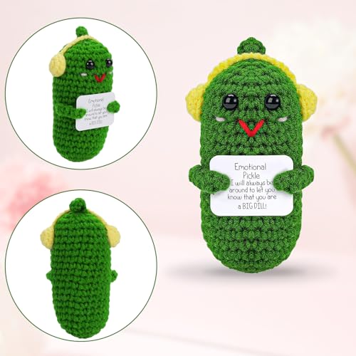 Image of Hoedia Cucumber Crochet Dolls Friend Birthday Gifts for Women Men Coworkers Student