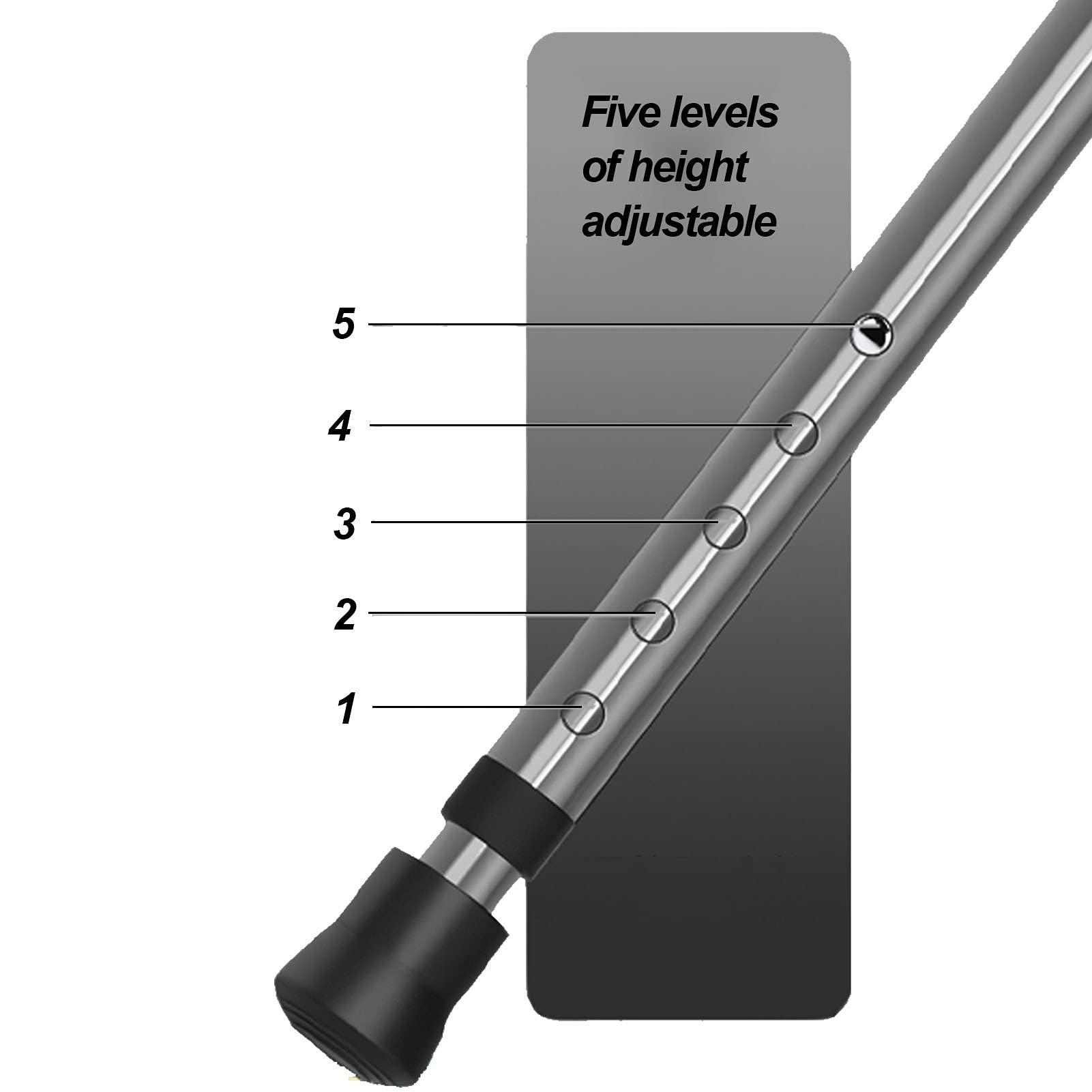 Bastón de Paseo Bastones para Mayores Silla de muleta de asiento de caña de masaje plegable con DIRIGIÓ Silla de muleta ajustable de altura, silla de aluminio antideslizante, asistencia de soporte y e