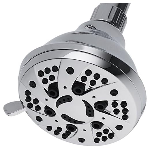 AquaDance All-Chrome Finish High-Pressure 6-setting Shower Head for Maximum Power. Enjoy 2.5 gpm Spiral High Performance Luxury even under Low Water Pressure!