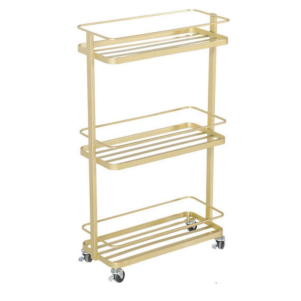 Buy 3Tier Drinks Trolley Serving Cart on Wheels,Yellow Iron Storage