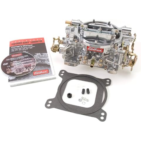 Edelbrock 1407 Performer 750 CFM Square Bore 4-Barrel Air Valve Secondary Manual Choke New Carburetor Cover