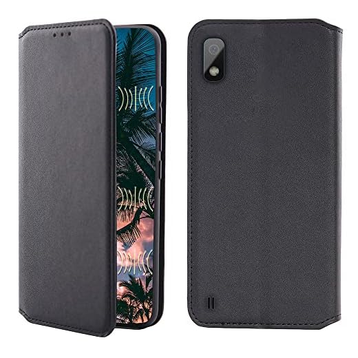 CEKA TECH Etui Coque Housse avec Fermeture magnétique pour Samsung Galaxy A10,Portes Cartes,Plusieurs Couleurs Pochette Protection Premium en Cuir PU pour (Samsung A10, Noir)