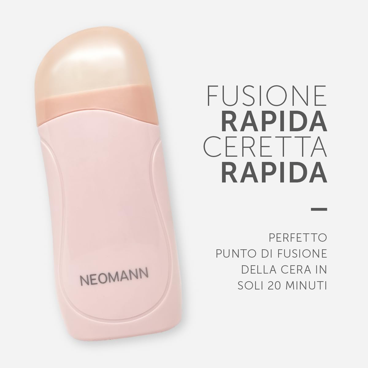 Wax n'Roll - Kit rullo per cera con 1 rosa e 1 ricarica di miele, 50 strisce, 6 salviette per la cura della pelle, scaldacera roll-on per una pelle liscia